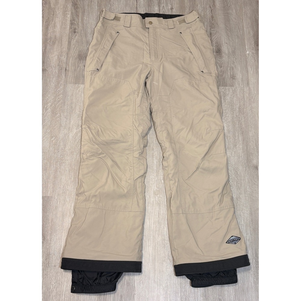 Columbia Omni-Tech Mens Snow Pants Tan Khaki Waterproof Ski‎ Snowboard Sz Medium